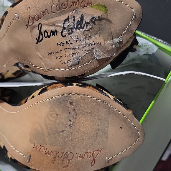 Sam Edelman Animal Print Bow Heels - Picture 6 of 7